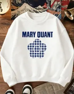 新品MARY QUANT ギンガムチェックロゴスウェット