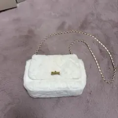 INGNI ファー キルティングショルダーバッグ ホワイトのサムネイル