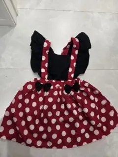 【80～95cm/2歳】ミニーちゃんワンピース