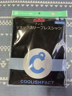 TOPVALU Vネックスリーブレスシャツ M ブラック