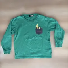 XLARGE KIDS 長袖Tシャツ ゴリラ バナナ グリーン　130㎝