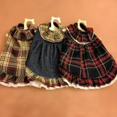chi❤様専用　チェック柄フリルワンピース　3点