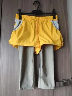 le coq sportif M レギンス付きショートパンツ