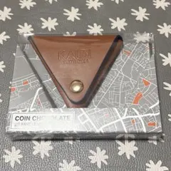 カルディ 三角コインケース　ブラウン