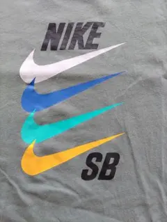 NIKE ナイキ SB Tシャツ L スポーツブランド カーキ色