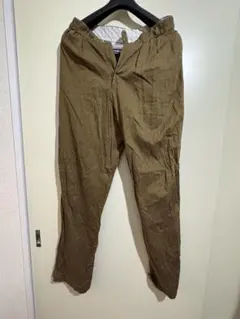 C&A ワークパンツ カーキ 50%コットン 50%リネン