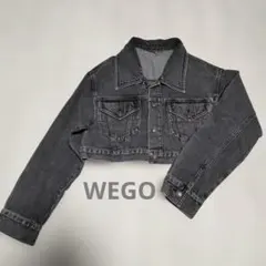 WEGO ウィゴー 短丈デニムジャケット Gジャン ブラックデニム