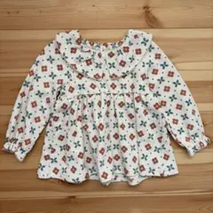 花柄 長袖 レトロ トップス 90サイズ ベビー