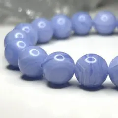 【友情・平和】 ブルーレースアゲート ブレスレットレディース