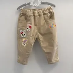 ミキハウス　パンツ　長ズボン　80 うさこ　ベージュ