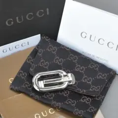 美品 グッチ マネークリップ Gロゴ シルバー 箱/袋付き GUCCI スリムのサムネイル