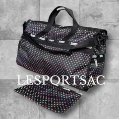 LeSportsac ハート柄 ボストンバッグ 2way ポーチ付 レインボー色のサムネイル