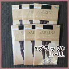 【SABRINA SheerTights】ブラック シアータイツ 6足 L～LL