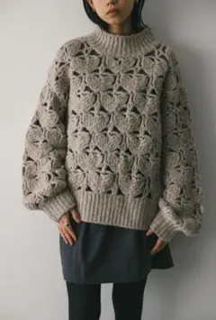 STYLEMIXER スタイルミキサー ハンドメイドクロシェニット ハイネックのサムネイル