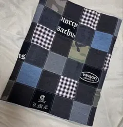 No.263 ブランケット　パッチワーク　膝掛け　デニムリメイク