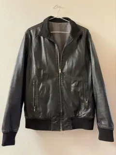 レザージャケット リブ