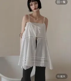 lowrysfarm 2WAYコットンレースミニワンピース