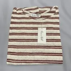 新品未使用タグ付き サマーニット 半袖 綿80%/麻20% M