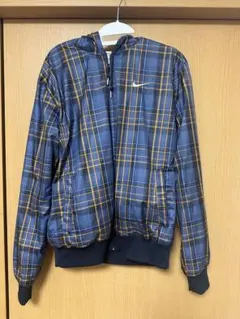 Nike ネイビー チェック フード付きジャケット　リバーシブル