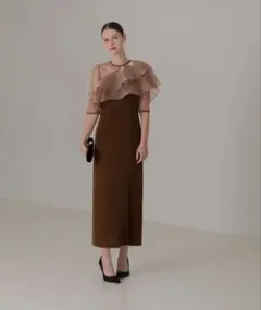 【LEJA】3WAYベロアIラインドレスワンピース 3点セット お呼ばれドレス