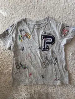 グレー Tシャツ 多様なプリント