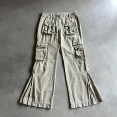 90s EURO label 2way gimmick rave pants