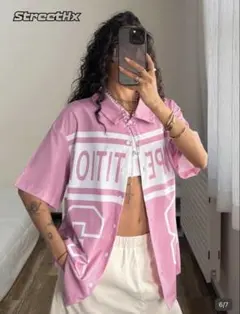 SHEIN☆ピンク半袖シャツのサムネイル