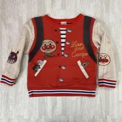 APKC アンパンマンキッズコレクション　スタジャン風転写スエット 100