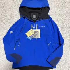 定価2.9万✨モンベル×ゴアテックス パウダーシェッドパーカー 撥水ジッパー 青