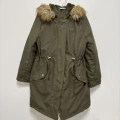 GRL モッズコート カーキ ファー付き M