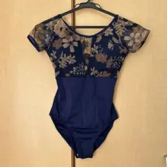 MXW ネイビー 花柄 レオタード
