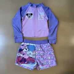 ミニーマウス 水着 ラッシュガード 90cm