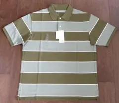 ユニクロ JW ANDERSON ドライカノコボーダーポロシャツメンズLグリーン