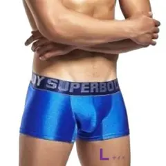 SUPERBODY ボクサーパンツ Lサイズ 青 メンズ ブルー