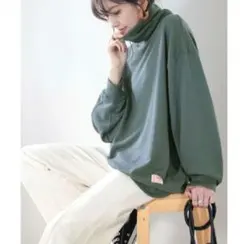 マニッシュにキマる。タートルネック裏毛bigシルエットプルオーバー