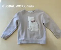 GLOBAL WORK GirlsグラフィックSWT スウェット　ベージュ