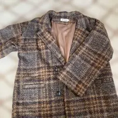 チェック柄　チェスターコート