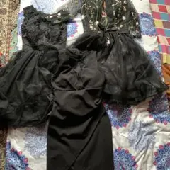 キャバドレスまとめ売り 8点セット XSサイズあり【DEA./ディア】サテン/ シフォン/ フレア