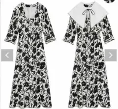 SNIDELビックカラープリントワンピース