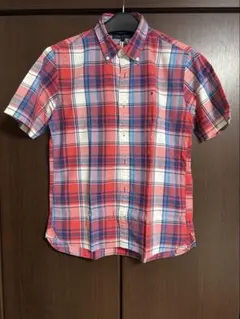 TOMMY HILFIGER 半袖チェックシャツ M クリーニング済のサムネイル