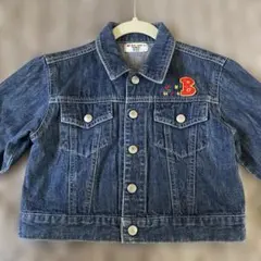 【美品】MIKIHOUSE デニムジャケット Gジャン レトロ 100cm