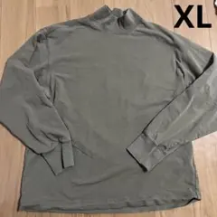 XL ユニクロU ヒートテックコットンタートルネックT オリーブ