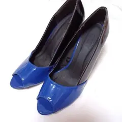 AZUL by moussy　バイカラー　エナメルパンプス