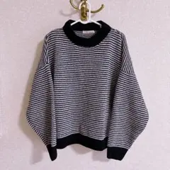 SHOO・LA・RUEシューラルー ニット　セーター ボーダーハイネックM