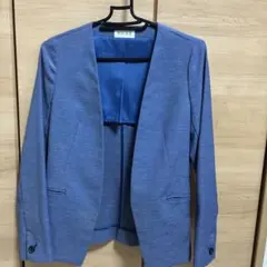 PLST プラステ　春夏　ノーカラージャケット XSサイズ ブルーのサムネイル