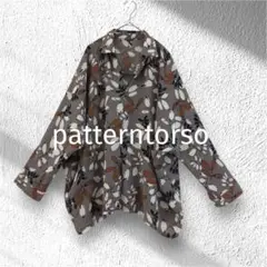 【patterntorso】パターントルソ　レディースシャツ総柄　ANTIQUA