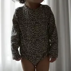 camilapole ヒョウ柄 長袖 ロンパース 80