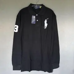 ポロ ラルフローレン ポロシャツ 黒 XL 長袖 刺繍のサムネイル
