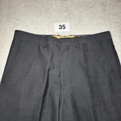 35 極美品　春夏　日本製　エヌハリウッド　スラックス　グレー　36 Sのサムネイル
