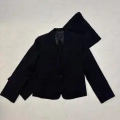 大きいサイズ 17/15号 エヌラインプレシャス シルク パンツスーツ ネイビーのサムネイル